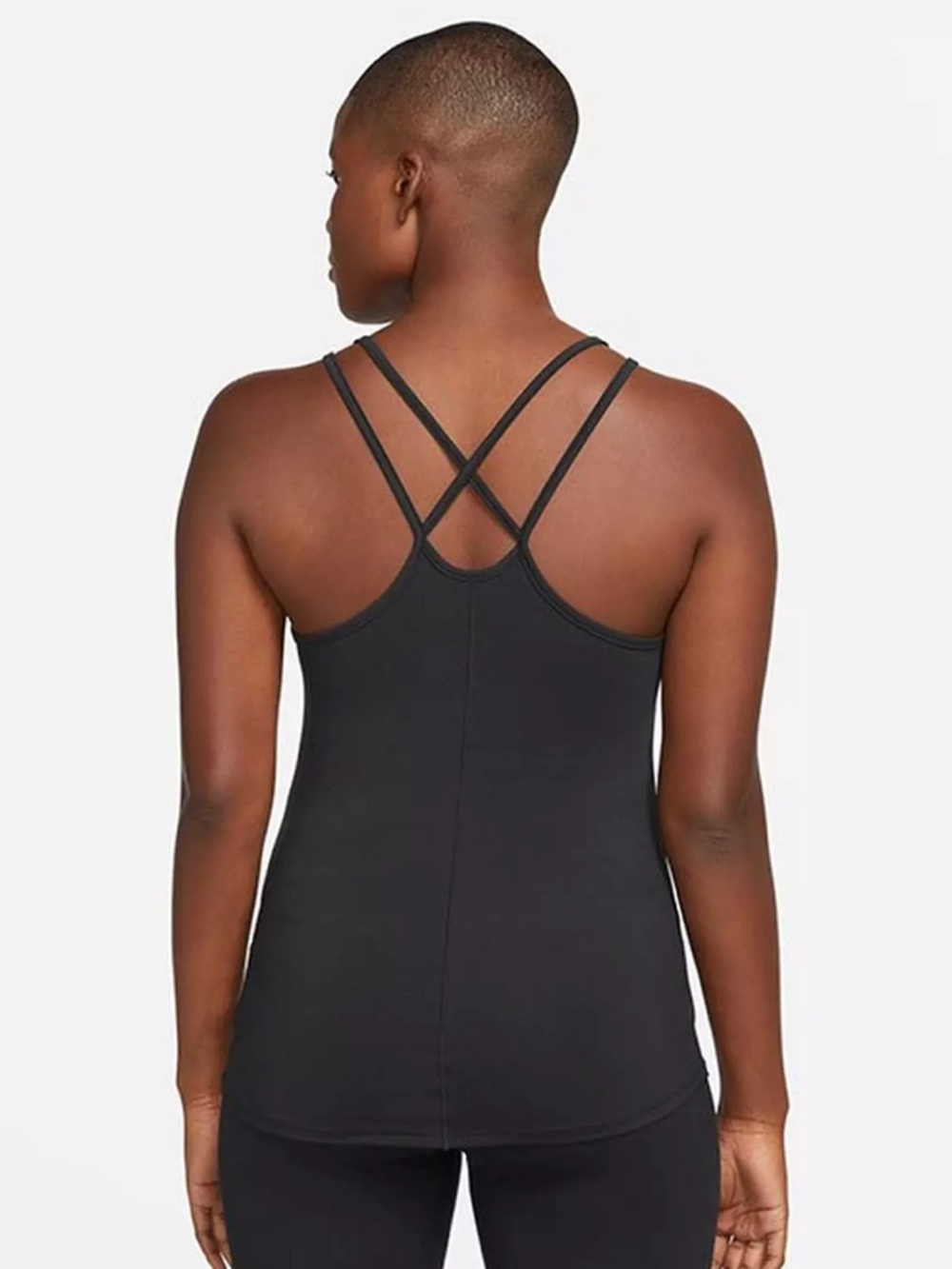 Women's Nike Dri-FIT One Luxe Slim Fit Strappy Tank Top Black Size M - Picture 2 of 15